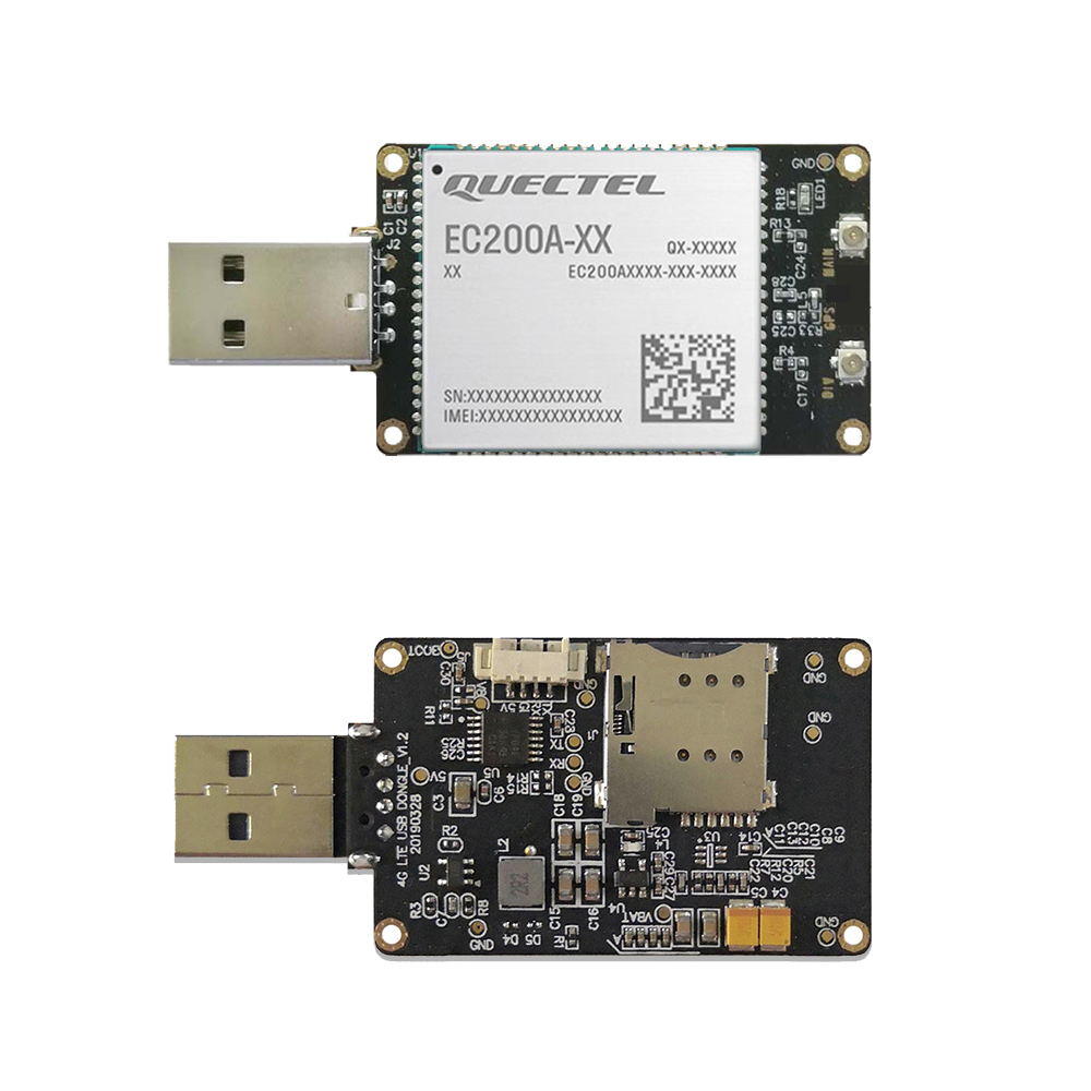 4G LTE USB Dongle W/EC200A LCC Modem W/SIM Card Slot USB-A/4PIN PH2.0 for Selection