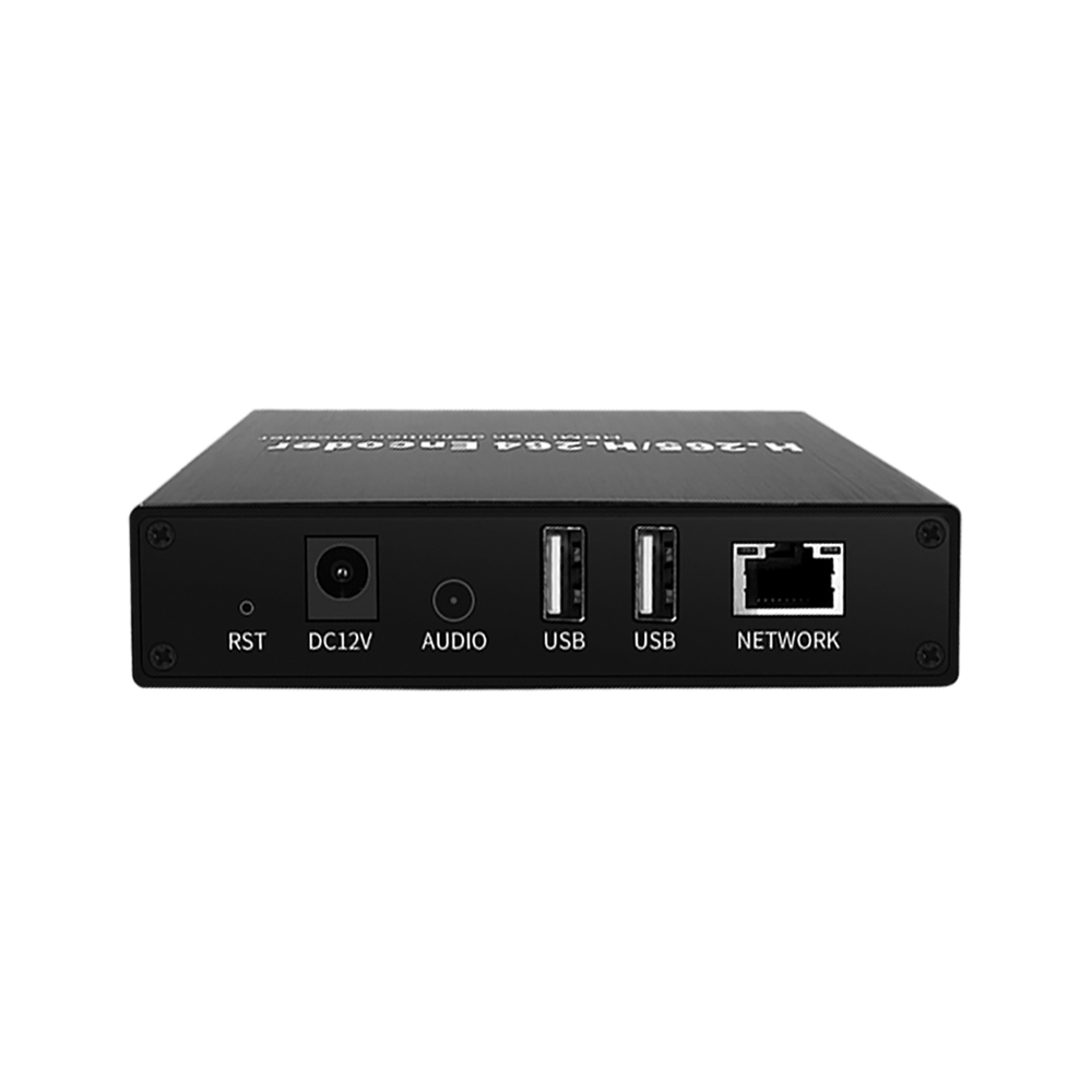 H.265 1080P HDMI Video Encoder/Decoder HDMI Loopout Dual USB2.0 for Webcam Recording Playing Compatible with ONVIF/HK for IPTV Streaming to YouTube Facebook