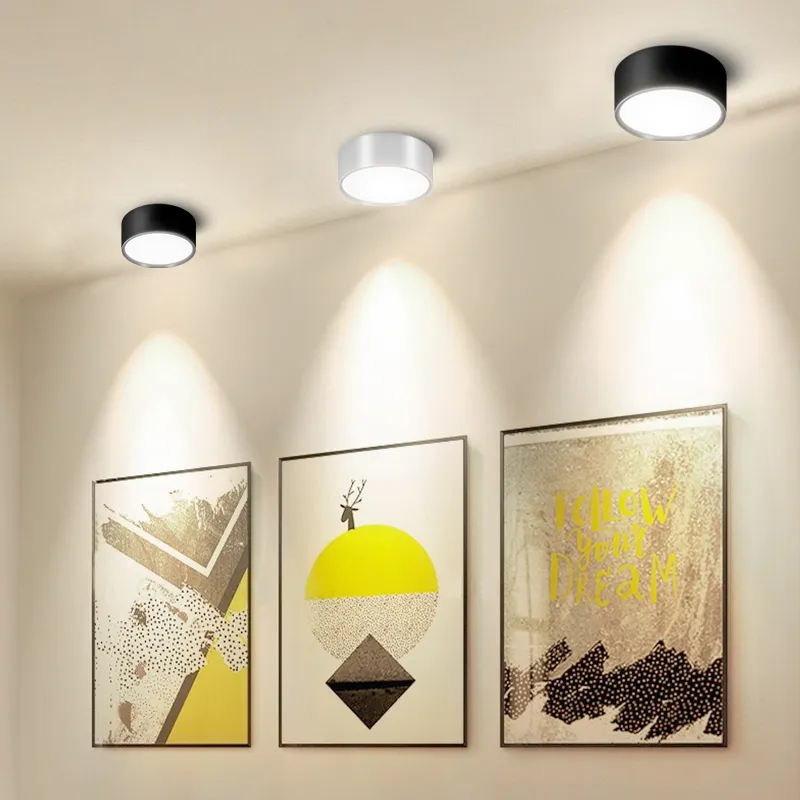 CANMEIJIA LED Ultra-thin Surface Mounted Down Light Round Panel Light