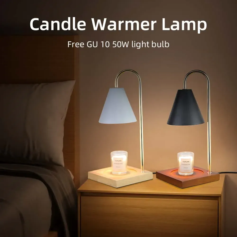 CANMEIJIA Modern Metal Glass Dimmable Electric Candle Warmer Melter Lamps