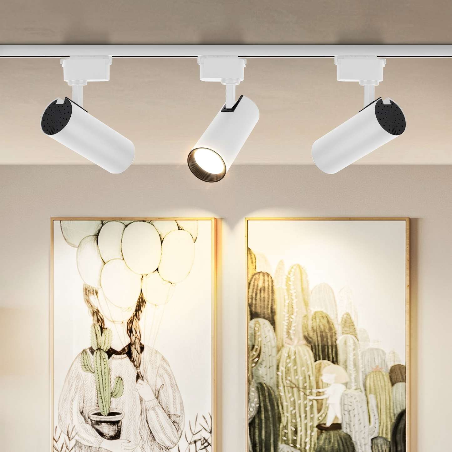 CANMEIJIA LED COB Dimmable Rail Track Lamp Straight spot Lights for Living Dining Room