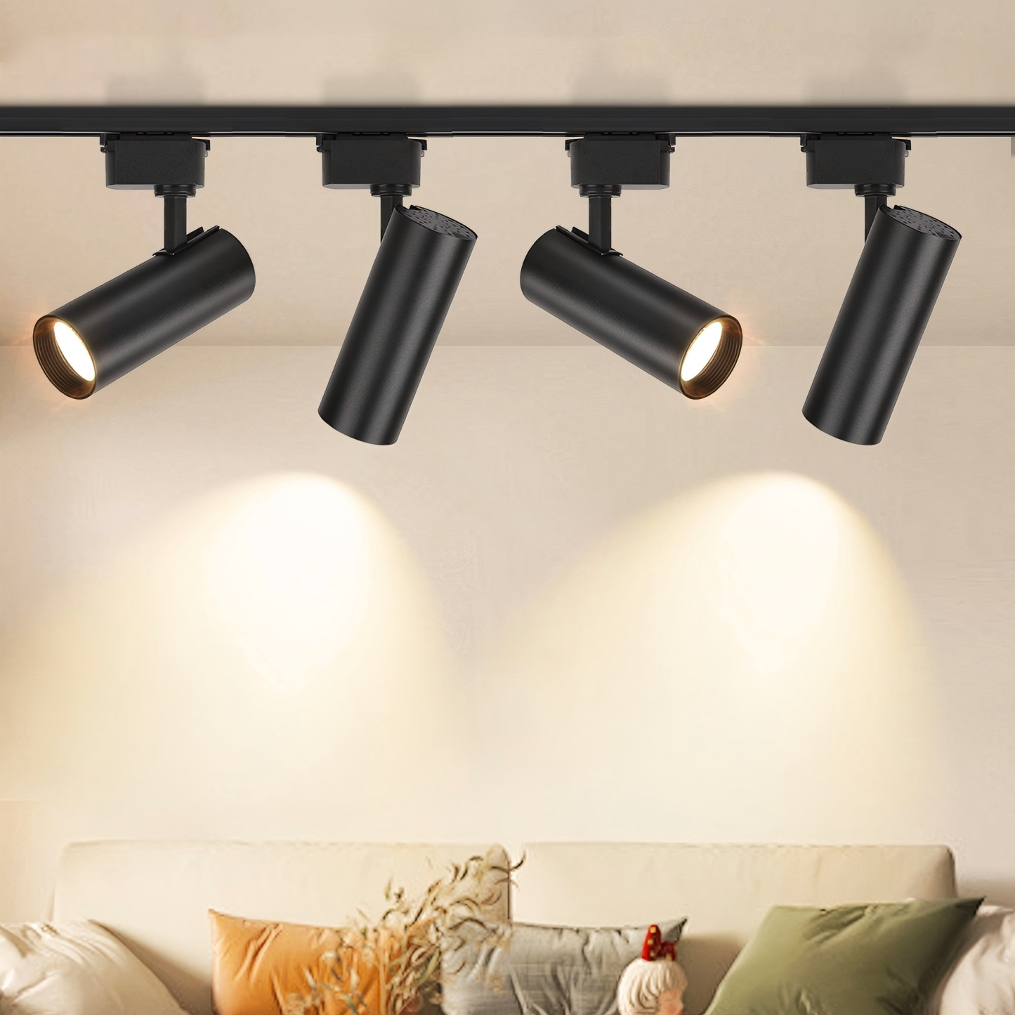 CANMEIJIA LED COB Dimmable Rail Track Lamp Straight spot Lights for Living Dining Room