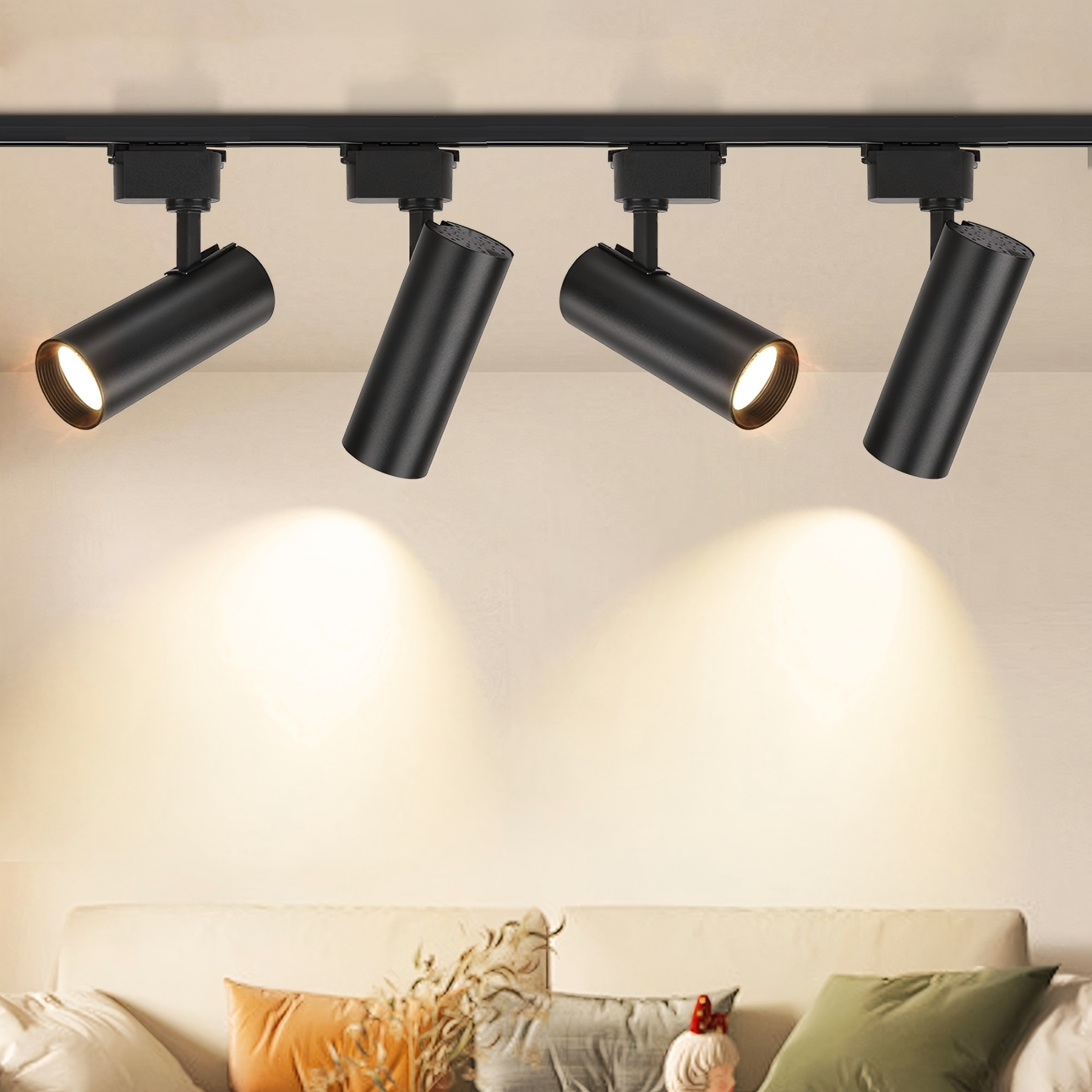 CANMEIJIA LED COB Dimmable Rail Track Lamp Straight spot Lights for Living Dining Room