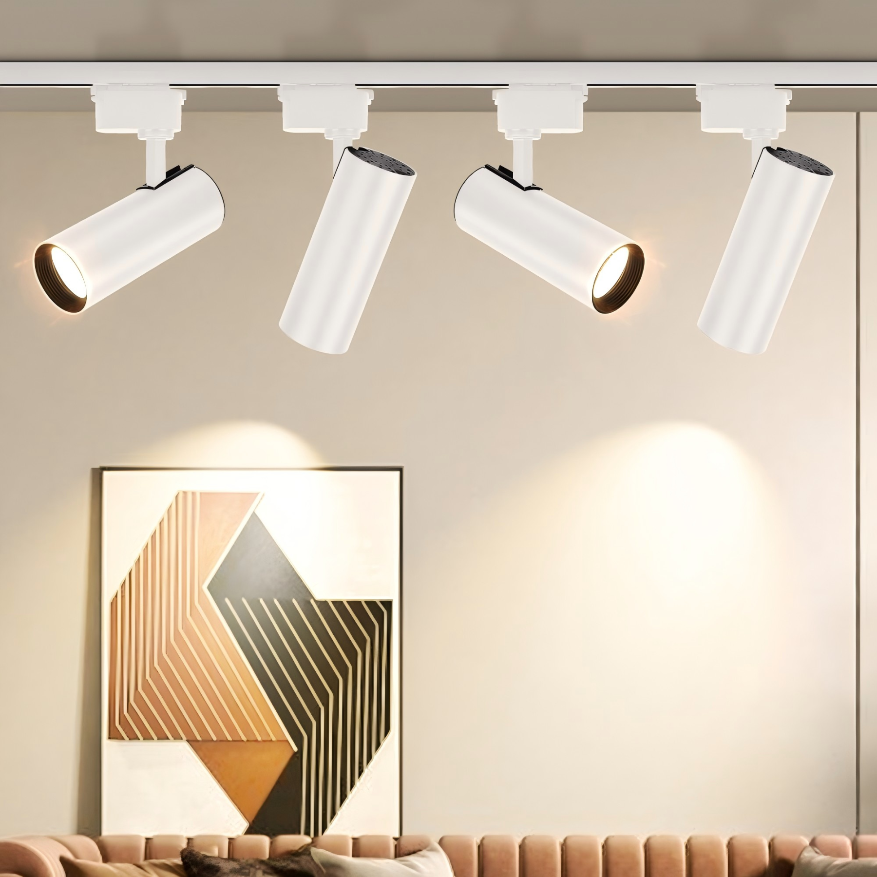 CANMEIJIA LED COB Dimmable Rail Track Lamp Straight spot Lights for Living Dining Room
