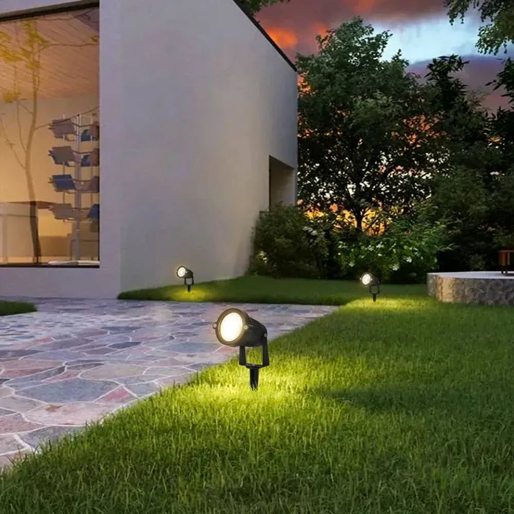 CANMEIJIA COB LED Path Lights Outdoor Spotlight Garden Landscape Lighting Warm light