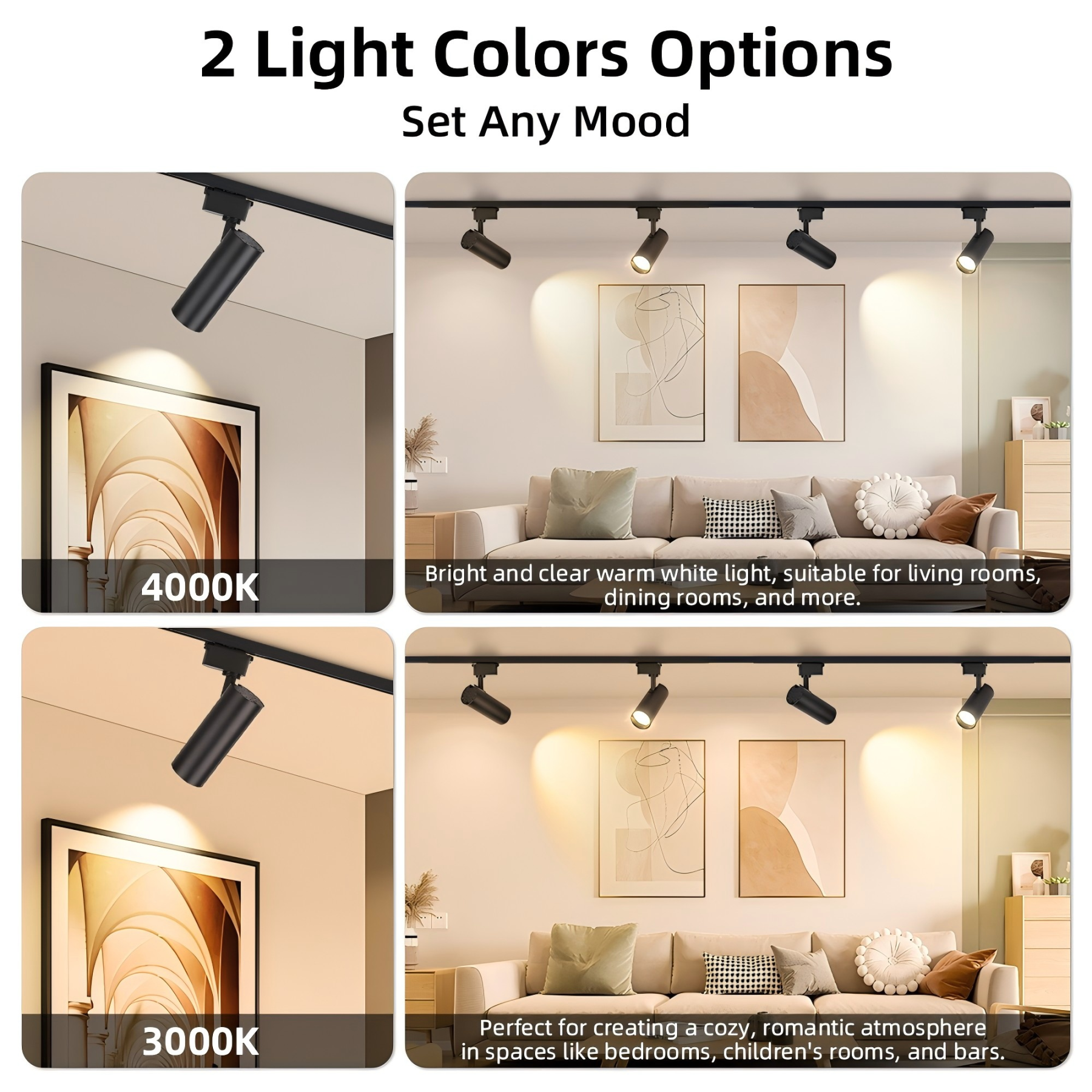 CANMEIJIA LED COB Dimmable Rail Track Lamp Straight spot Lights for Living Dining Room