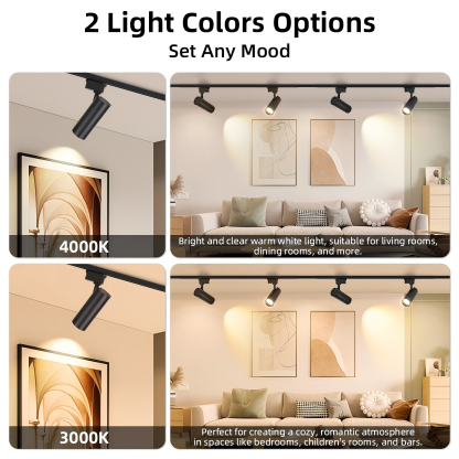 CANMEIJIA LED COB Dimmable Rail Track Lamp Straight spot Lights for Living Dining Room