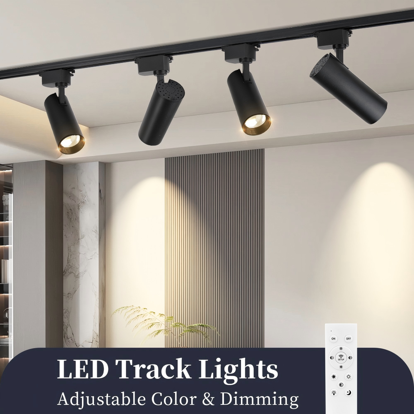 CANMEIJIA LED Track light COB adjustable angle intelligent remote control