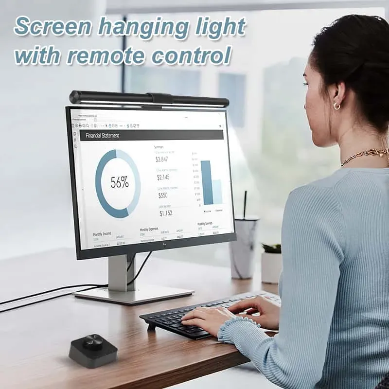 CANMEIJIA Monitor Light Bar, USB Powered Screen Light Bar Dimmable Touch Sensor Screen Bar Monitor Lamp