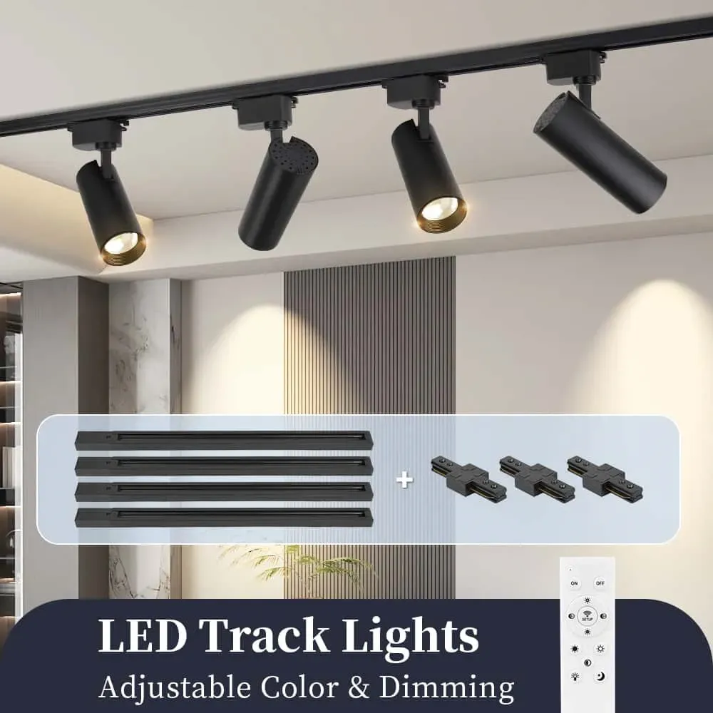 CANMEIJIA LED Track light COB adjustable angle intelligent remote control 2.4G