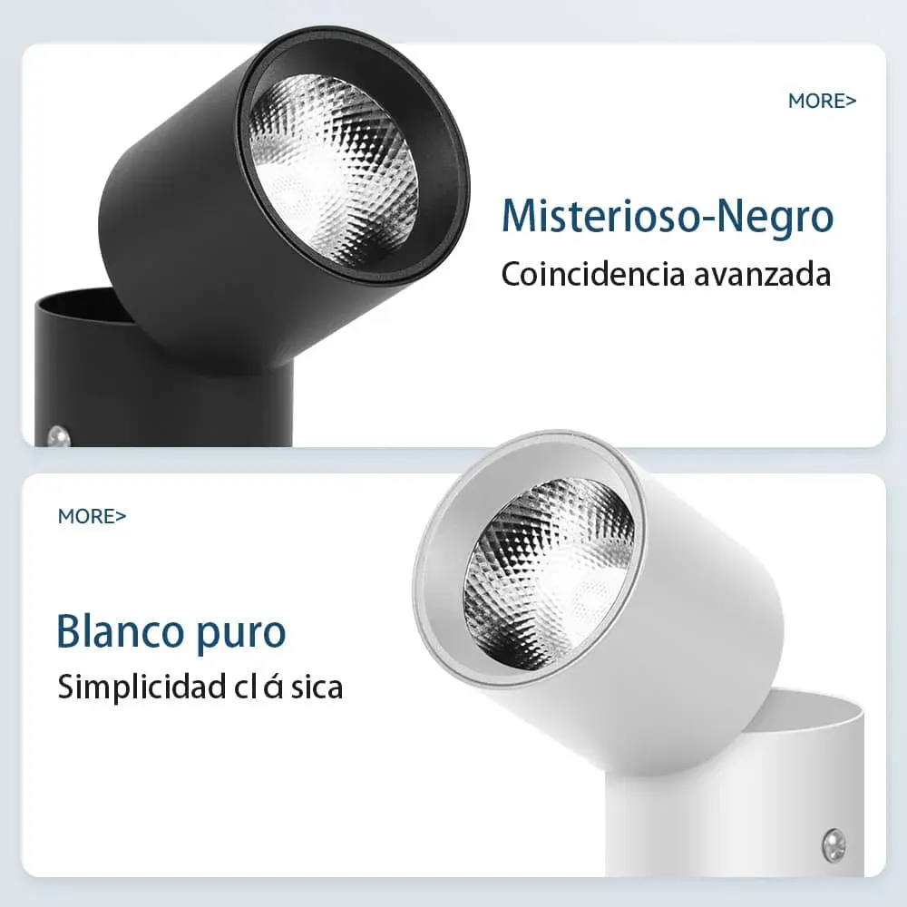 CANMEIJIA LED Ajustables Lámparas de Techo antideslumbrantes para Sala de Estar Foco Plegable de Aluminio
