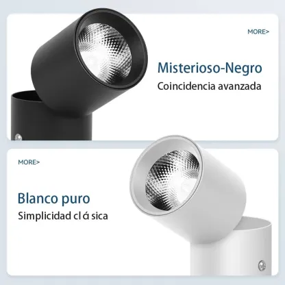 CANMEIJIA LED Ajustables Lámparas de Techo antideslumbrantes para Sala de Estar Foco Plegable de Aluminio