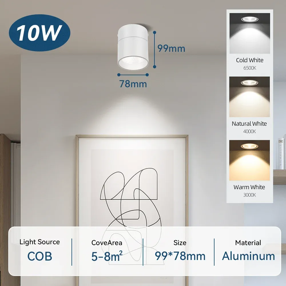CANMEIJIA LED Surface Mounted Downlight Foldable And Rotatable Spotlight 