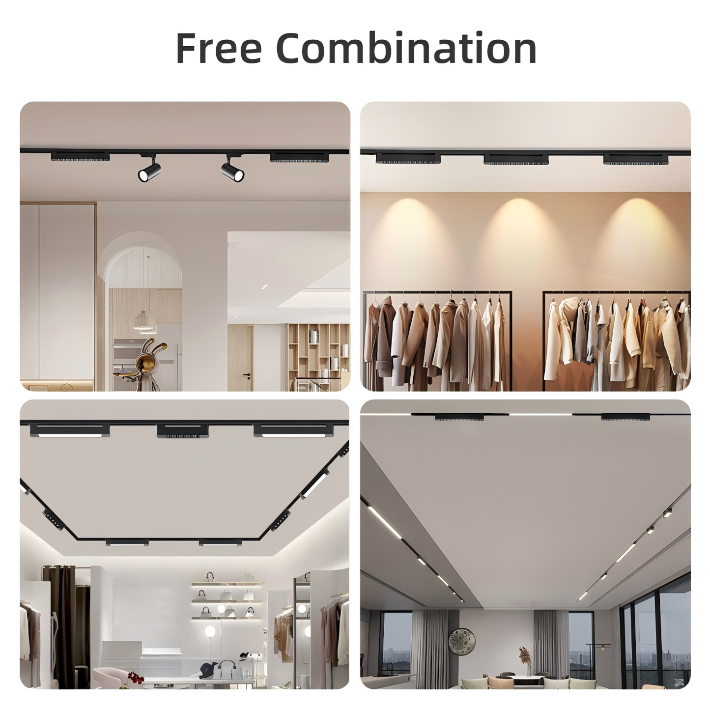CANMEIJIA Folding Lighting Fixture Linear Led Track Light 110-265V