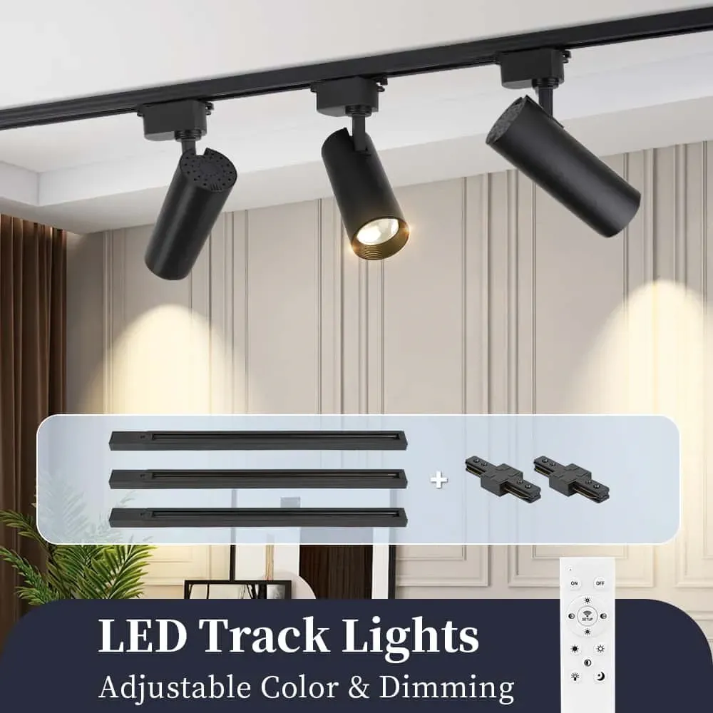CANMEIJIA LED Track light COB adjustable angle intelligent remote control 2.4G