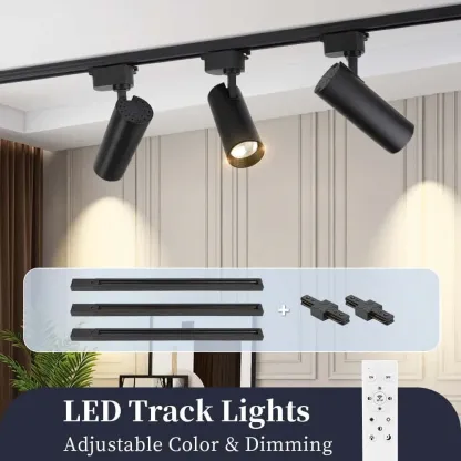 CANMEIJIA LED Track light COB adjustable angle intelligent remote control 2.4G