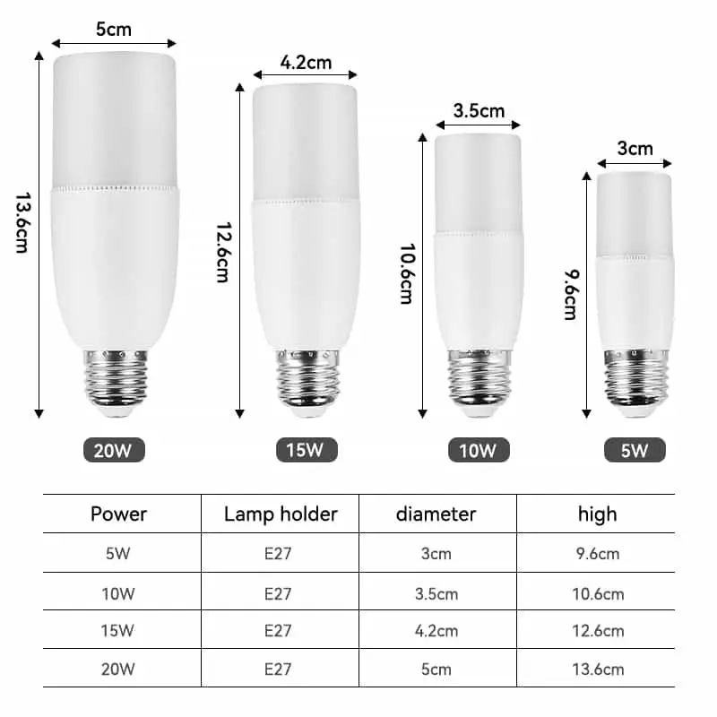CANMEIJIA led bulbs columnar E27 lamp holder upgrade led chip-CANMEILIGHTS