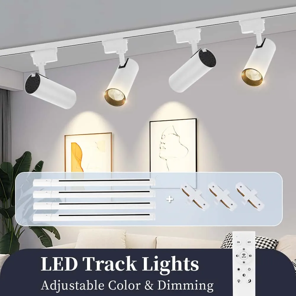 CANMEIJIA LED Track light COB adjustable angle intelligent remote control 2.4G