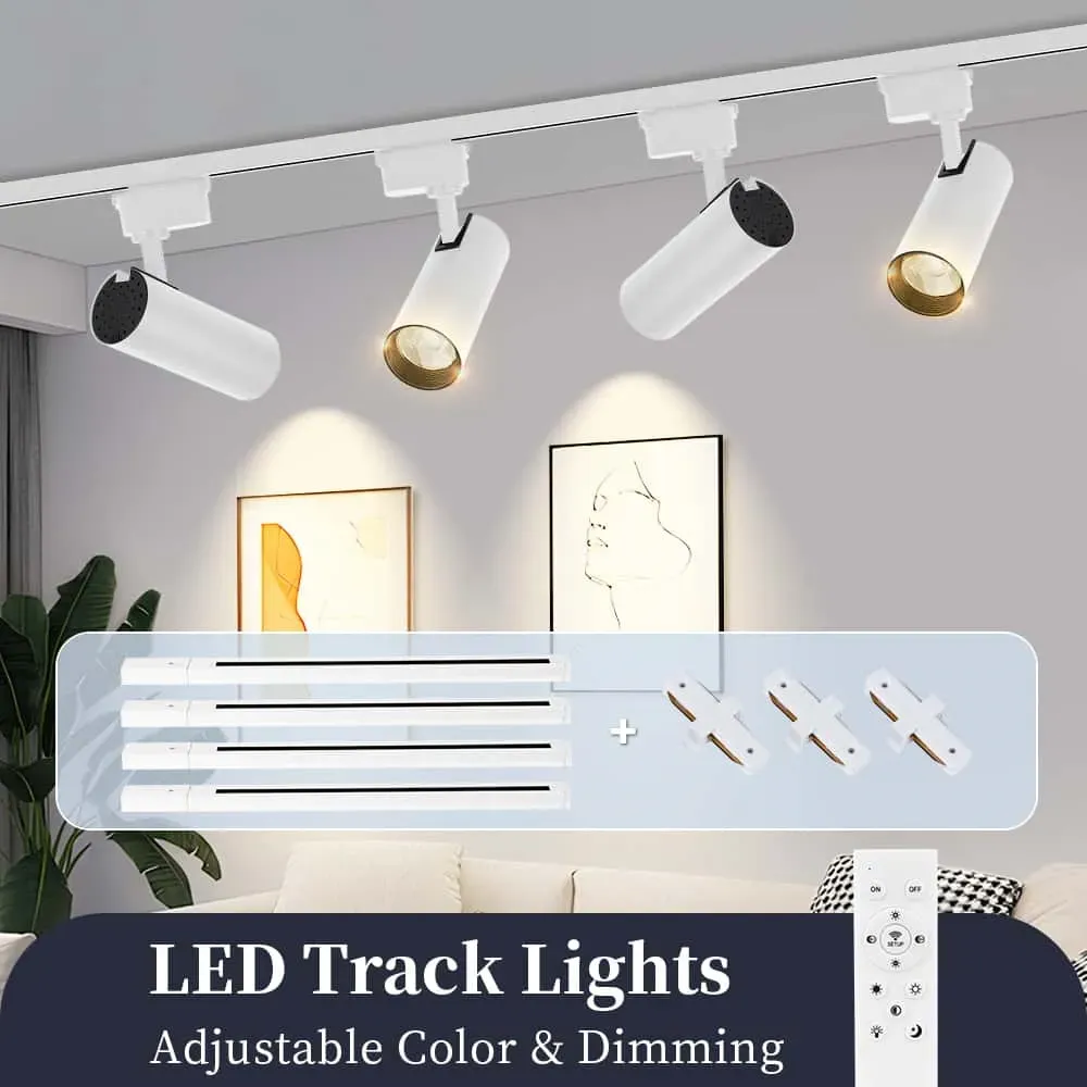 CANMEIJIA LED Track light COB adjustable angle intelligent remote control 2.4G