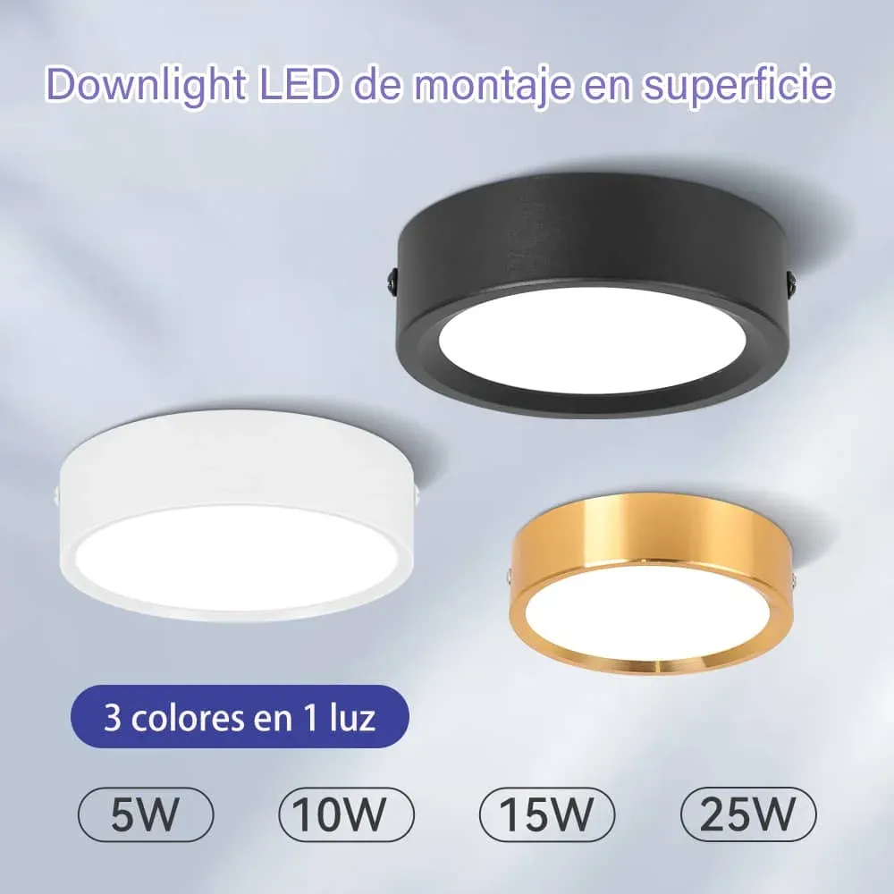 CANMEIJIA  Downlight de superficie redondo de aluminio 25W