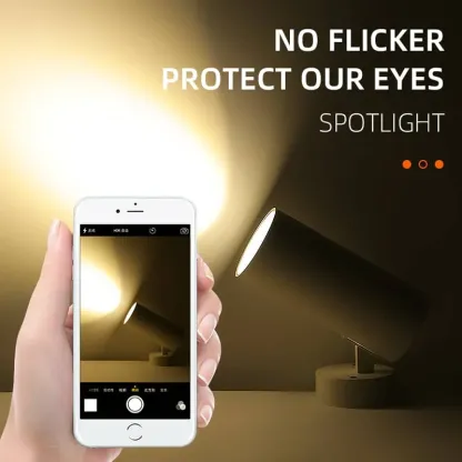 CANMEIJIA LED Ceiling Spotlight Modern Wall Sconce Adjustable Angle Tiltable Surface Mounted Downlights