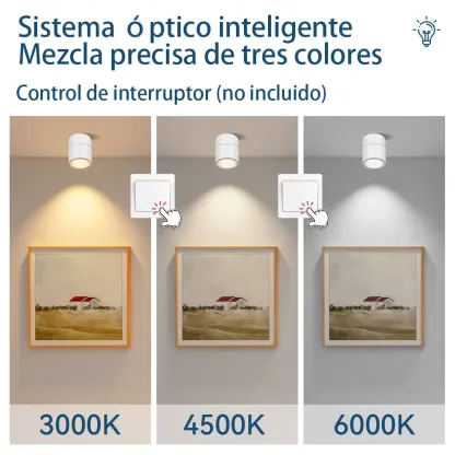 CANMEIJIA LED Ajustables Lámparas de Techo antideslumbrantes para Sala de Estar Foco Plegable de Aluminio