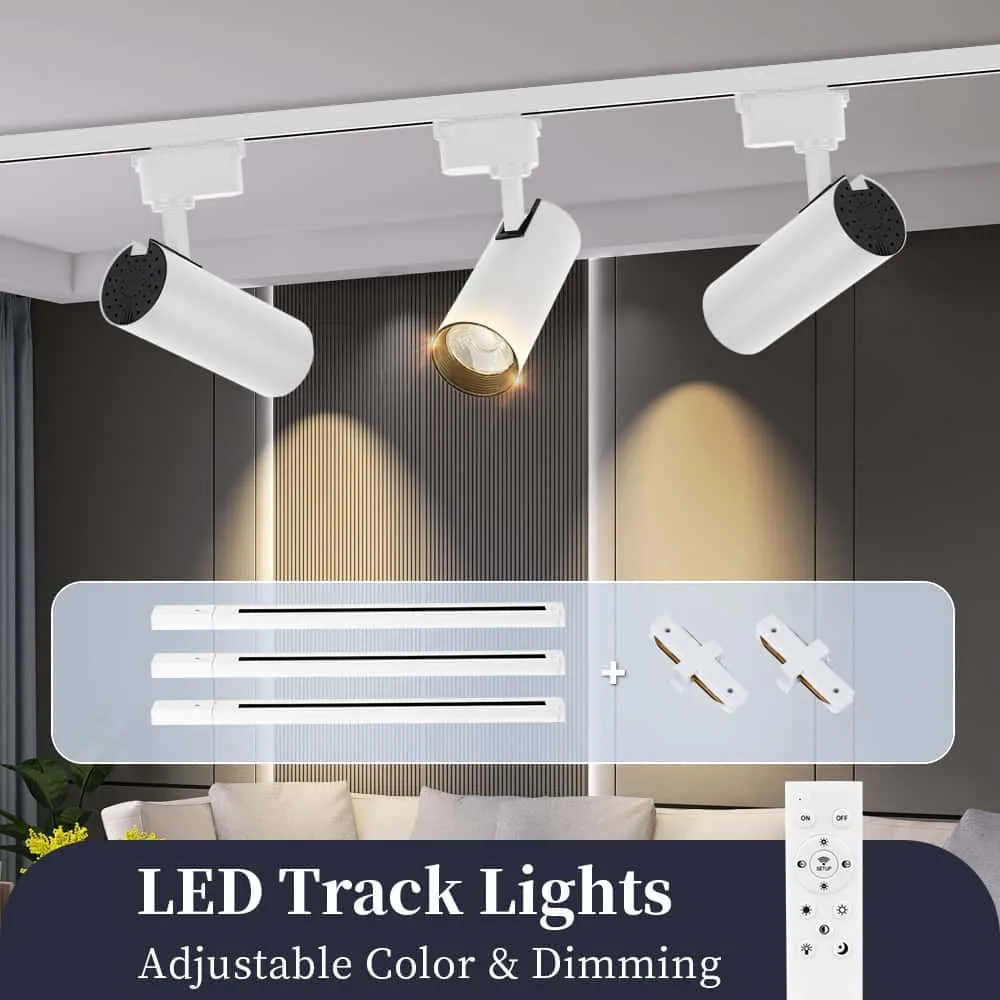 CANMEIJIA LED Track light COB adjustable angle intelligent remote control 2.4G