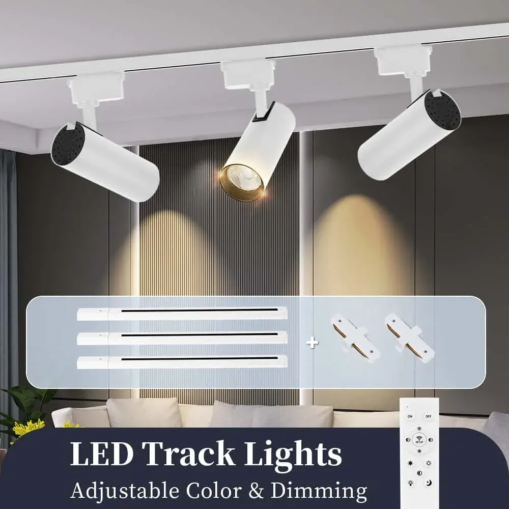 CANMEIJIA LED Track light COB adjustable angle intelligent remote control 2.4G