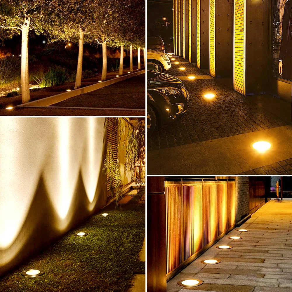CANMEIJIA lámpara Led impermeable para exteriores, luz subterránea para cubierta, decoración de jardín 2PCS