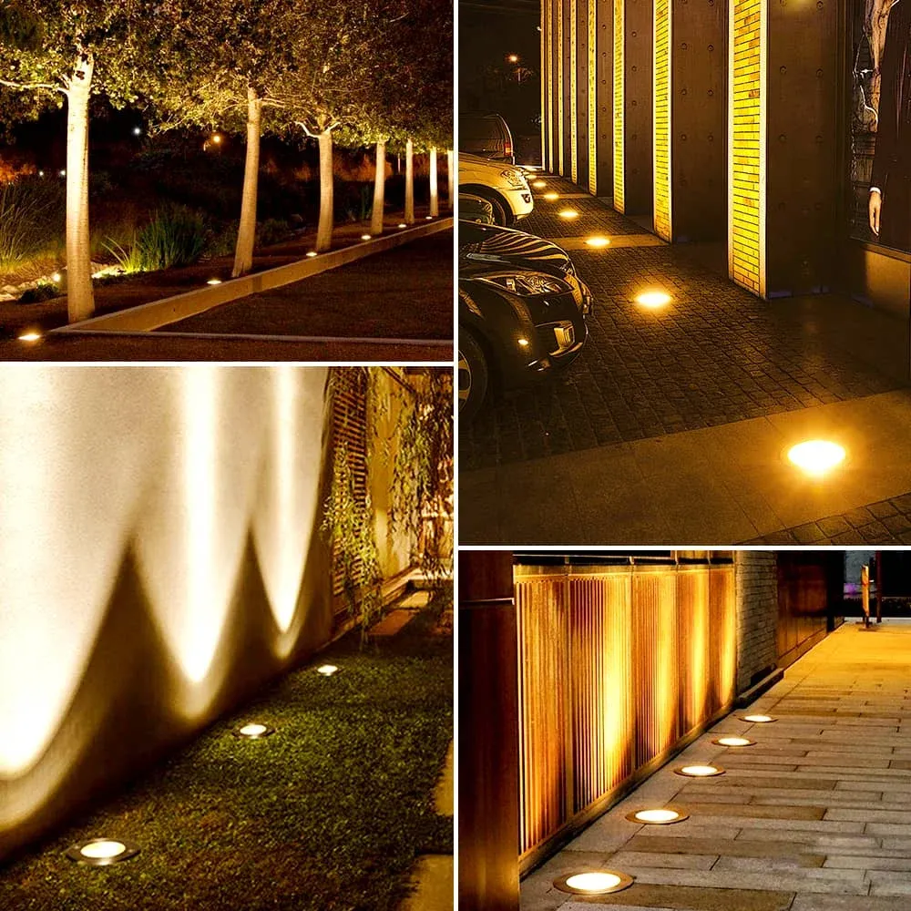 CANMEIJIA lámpara Led impermeable para exteriores, luz subterránea para cubierta, decoración de jardín 2PCS