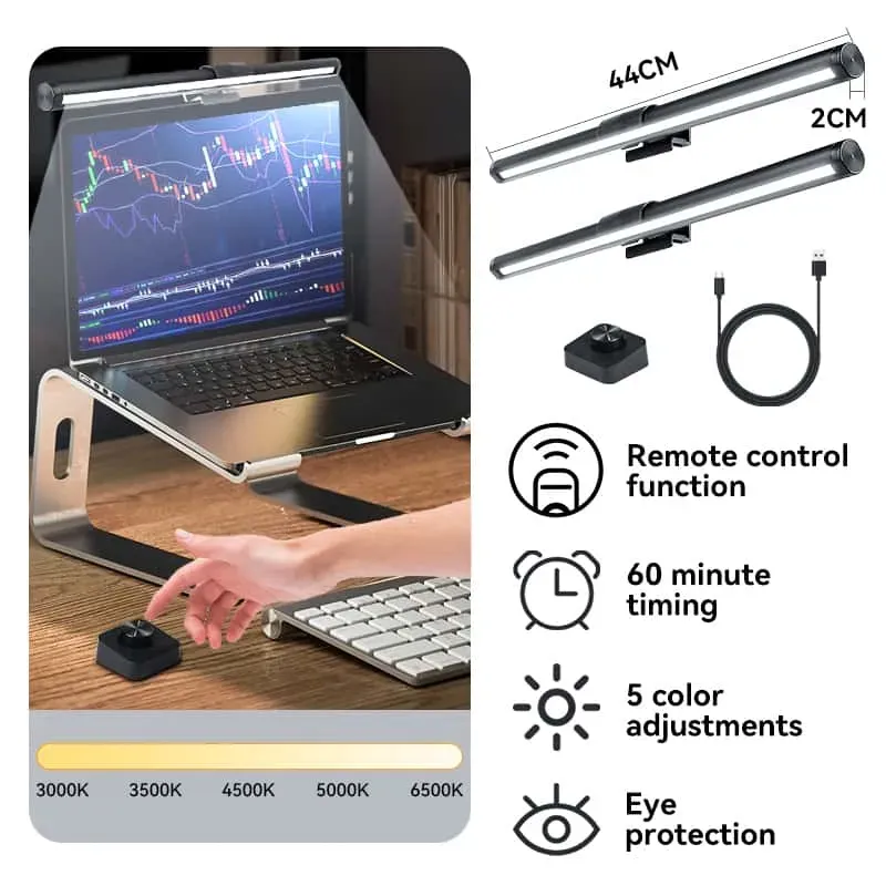 CANMEIJIA Monitor Light Bar, USB Powered Screen Light Bar Dimmable Touch Sensor Screen Bar Monitor Lamp