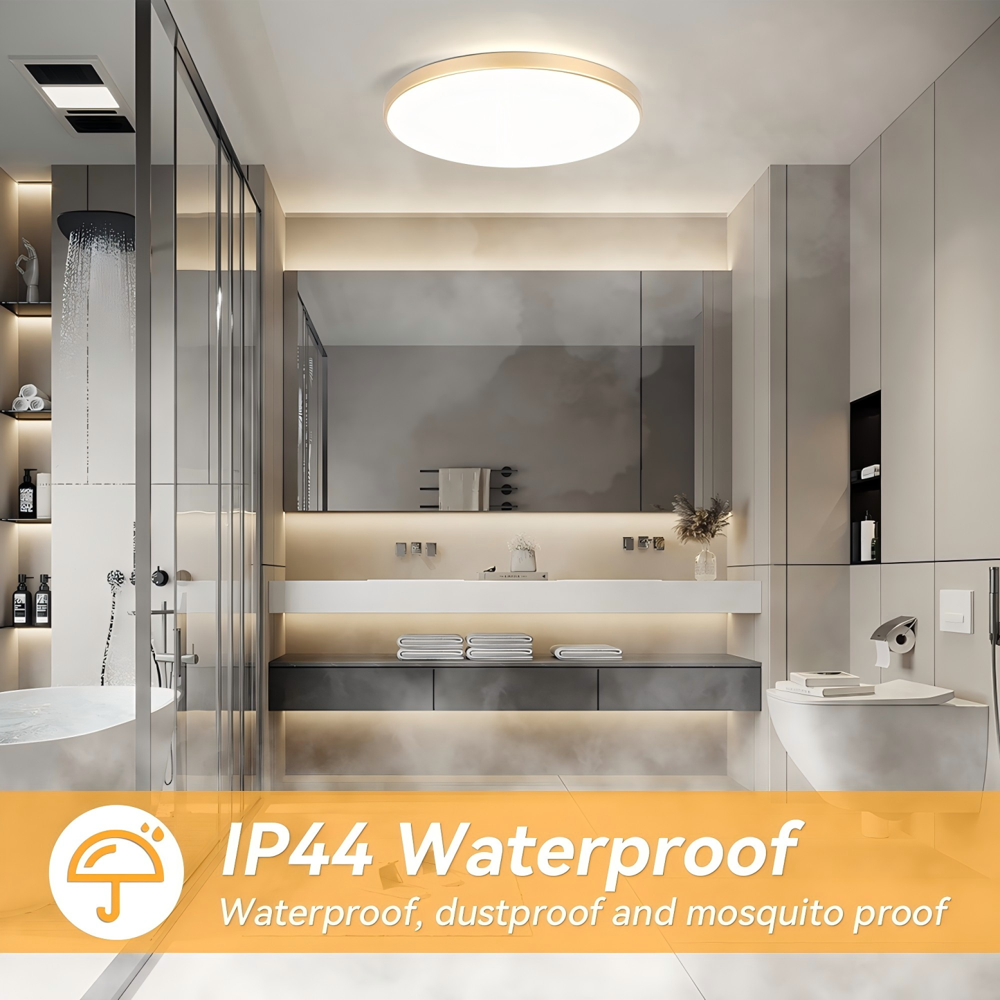 CANMEIJIA Ceiling Light Round DOB Drive Waterproof Furniture Light 180-265V