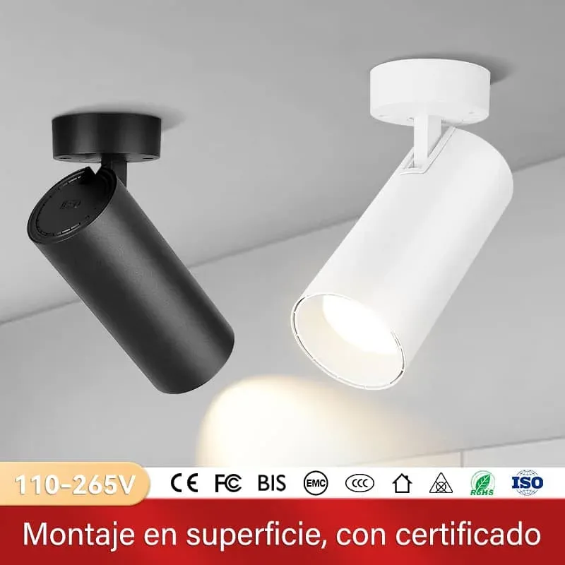 CANMEIJIA Foco de superficie plegable, luz descendente, luz regulable para dormitorio