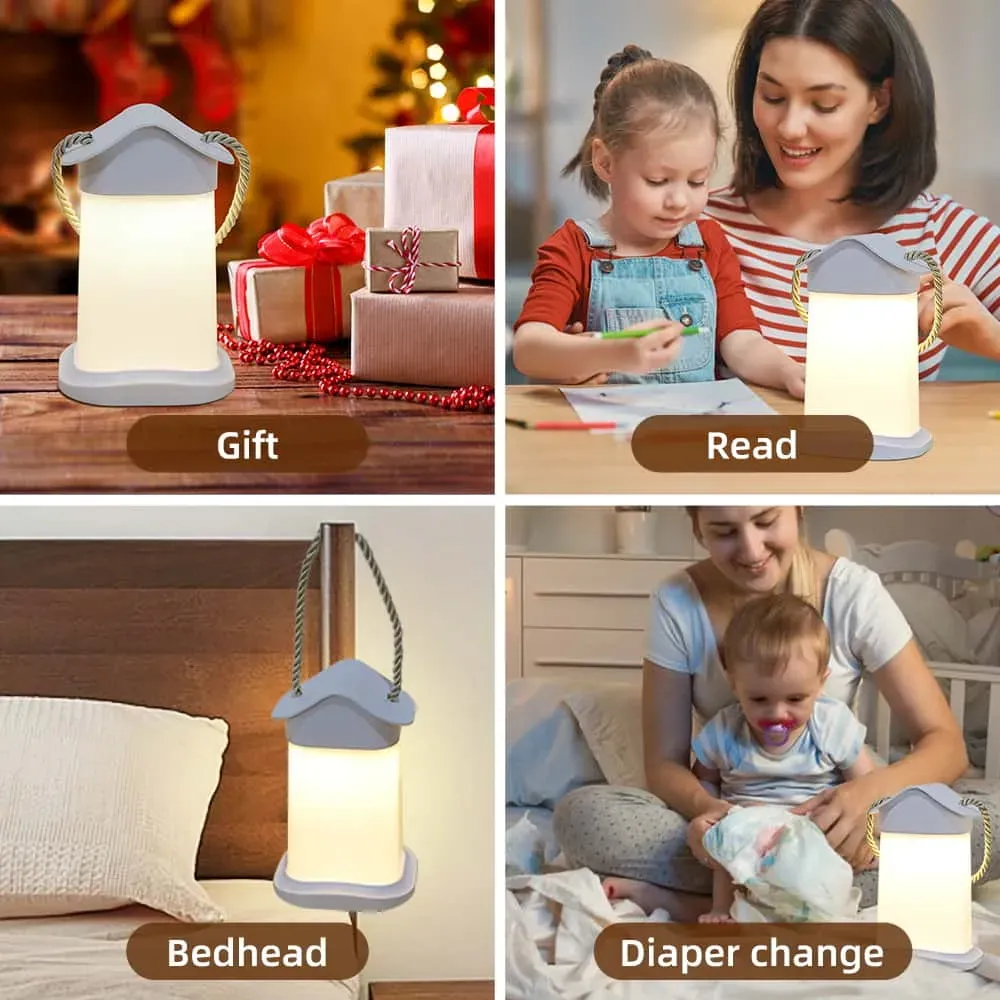 CANMEIJIA LED Night Light for Kids Room Touch Lamp for Bedroom,Rechargeable Kids Night Light Bedside Lamp