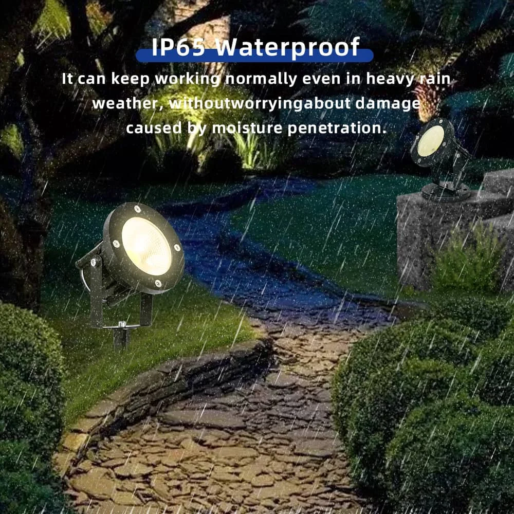 CANMEIJIA COB LED Path Lights Outdoor Spotlight Garden Landscape Lighting Warm light