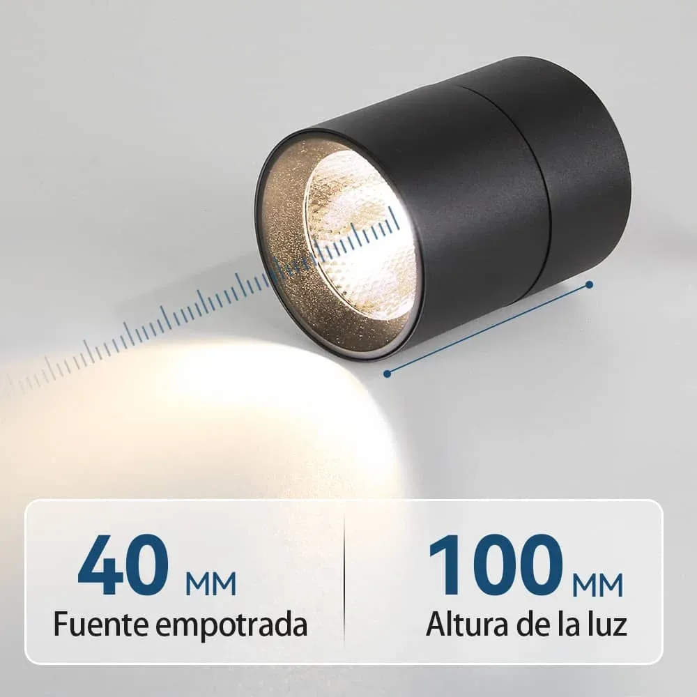 CANMEIJIA LED Ajustables Lámparas de Techo antideslumbrantes para Sala de Estar Foco Plegable de Aluminio