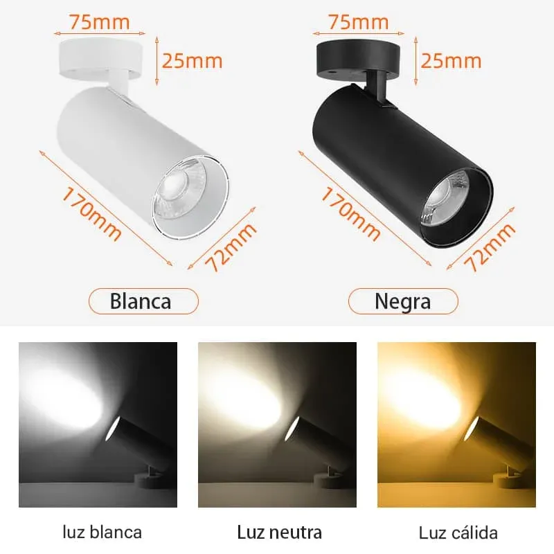 CANMEIJIA Foco de superficie plegable, luz descendente, luz regulable para dormitorio