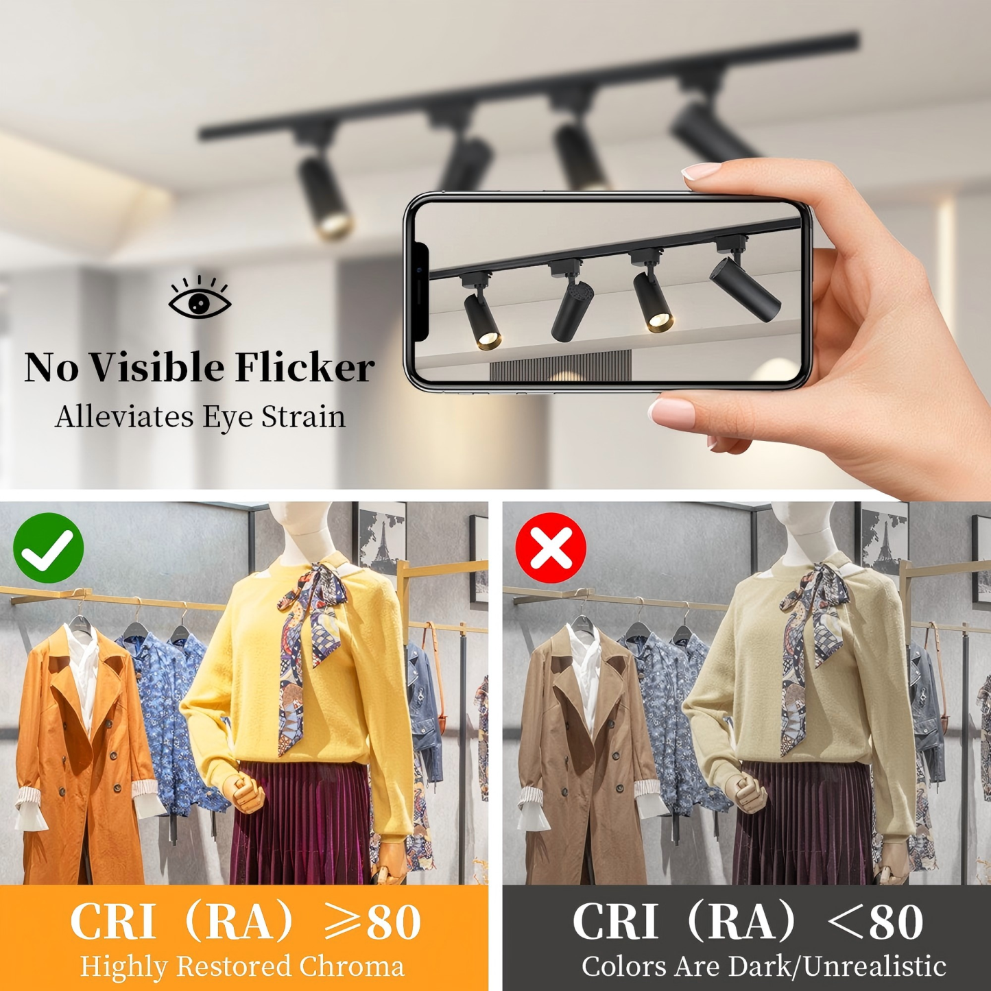 CANMEIJIA LED Track light COB adjustable angle intelligent remote control