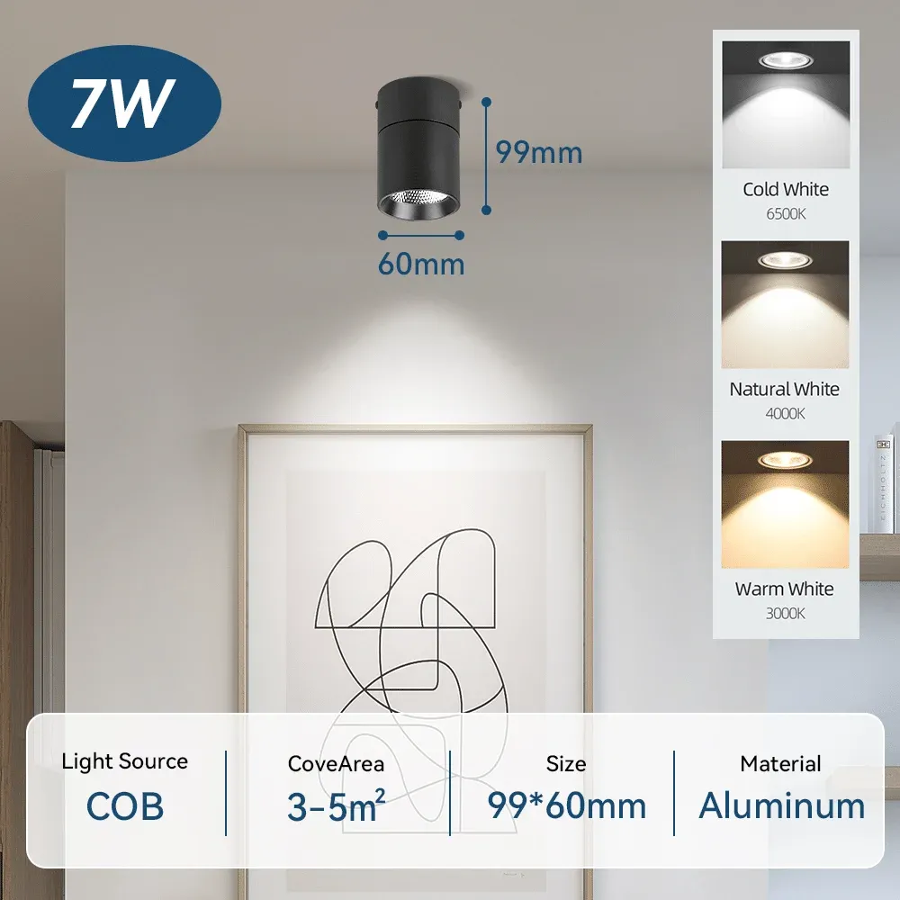 CANMEIJIA LED Surface Mounted Downlight Foldable And Rotatable Spotlight 