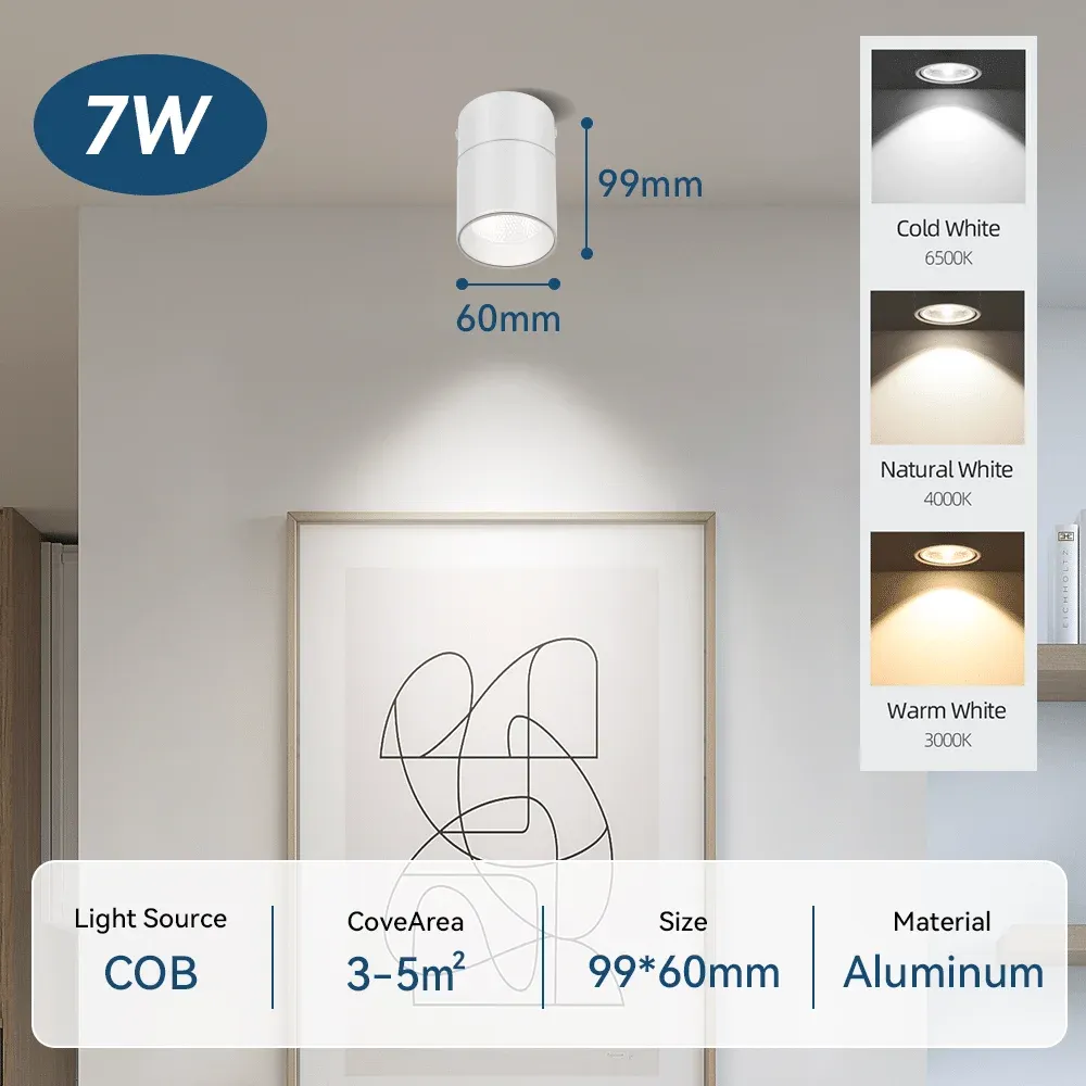 CANMEIJIA LED Surface Mounted Downlight Foldable And Rotatable Spotlight 