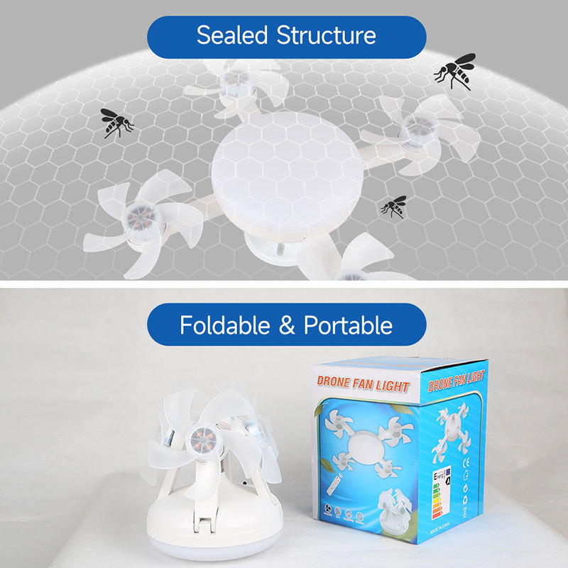 CANMEIJIA  Fan bulb drone model, remote control stepless dimming and color adjustment-CANMEILIGHTS