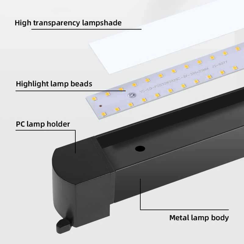 CANMEIJIA track light Aluminum + PC long clauses shape-CANMEILIGHTS