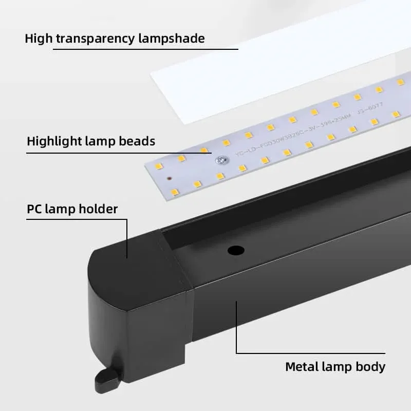 CANMEIJIA track light Aluminum + PC long clauses shape-CANMEILIGHTS