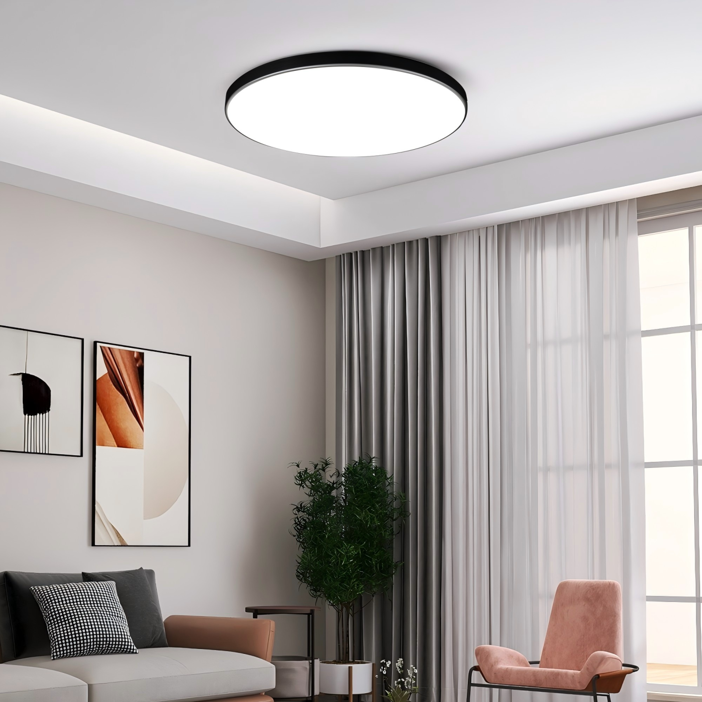 CANMEIJIA LED Ceiling Light Round Infrared Remote Control Smart Gurniture Light 001