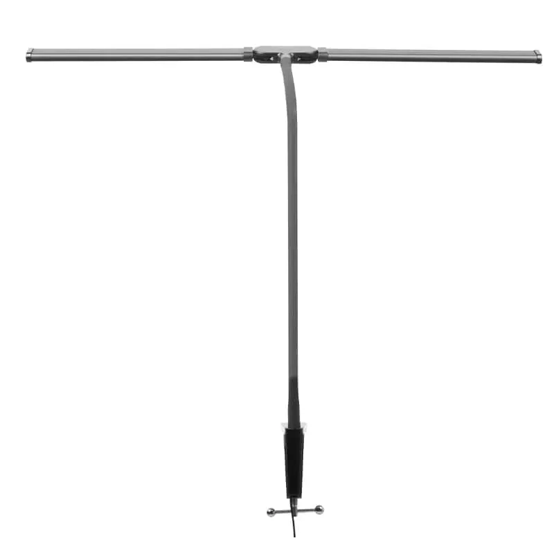 CANMEIJIA Black LED Desk Lamp, Swing Arm Dimmable Task Lamp, Eye Care Table Lamp with Clamp and Base