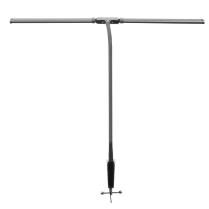 CANMEIJIA Black LED Desk Lamp, Swing Arm Dimmable Task Lamp, Eye Care Table Lamp with Clamp and Base
