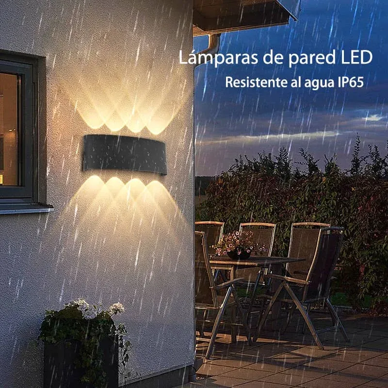 CANMEIJIA Lampara Pared Led Impermeable, Luz Pared Interior Para Sala De Estar Y Dormitori, Iluminación Ascendente Y Descendente