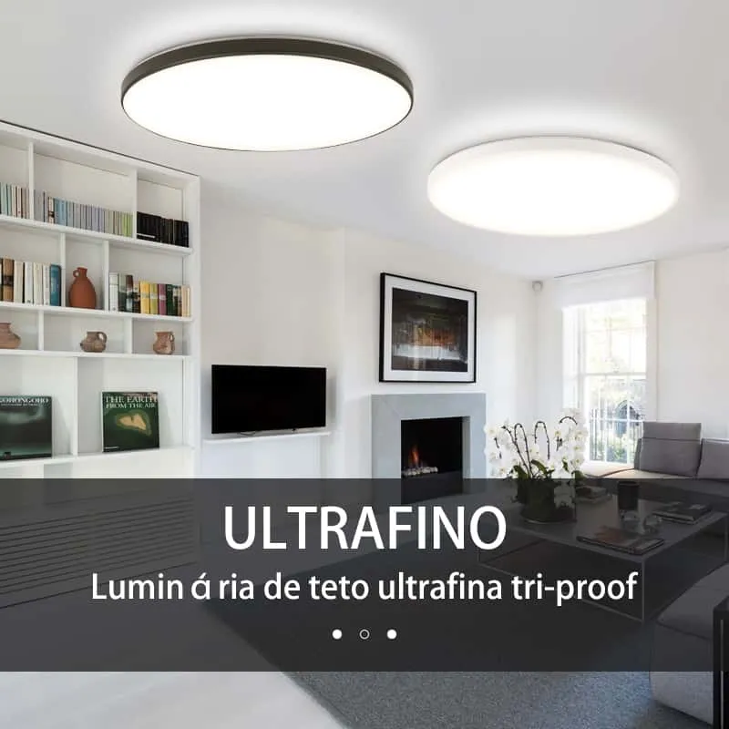 CANMEIJIA Luminária de teto LED redonda adequada para banheiro, luminária de teto à prova d'água