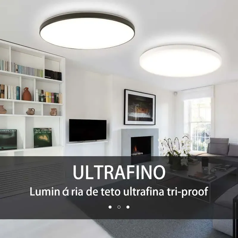 CANMEIJIA Luminária de teto LED redonda adequada para banheiro, luminária de teto à prova d'água