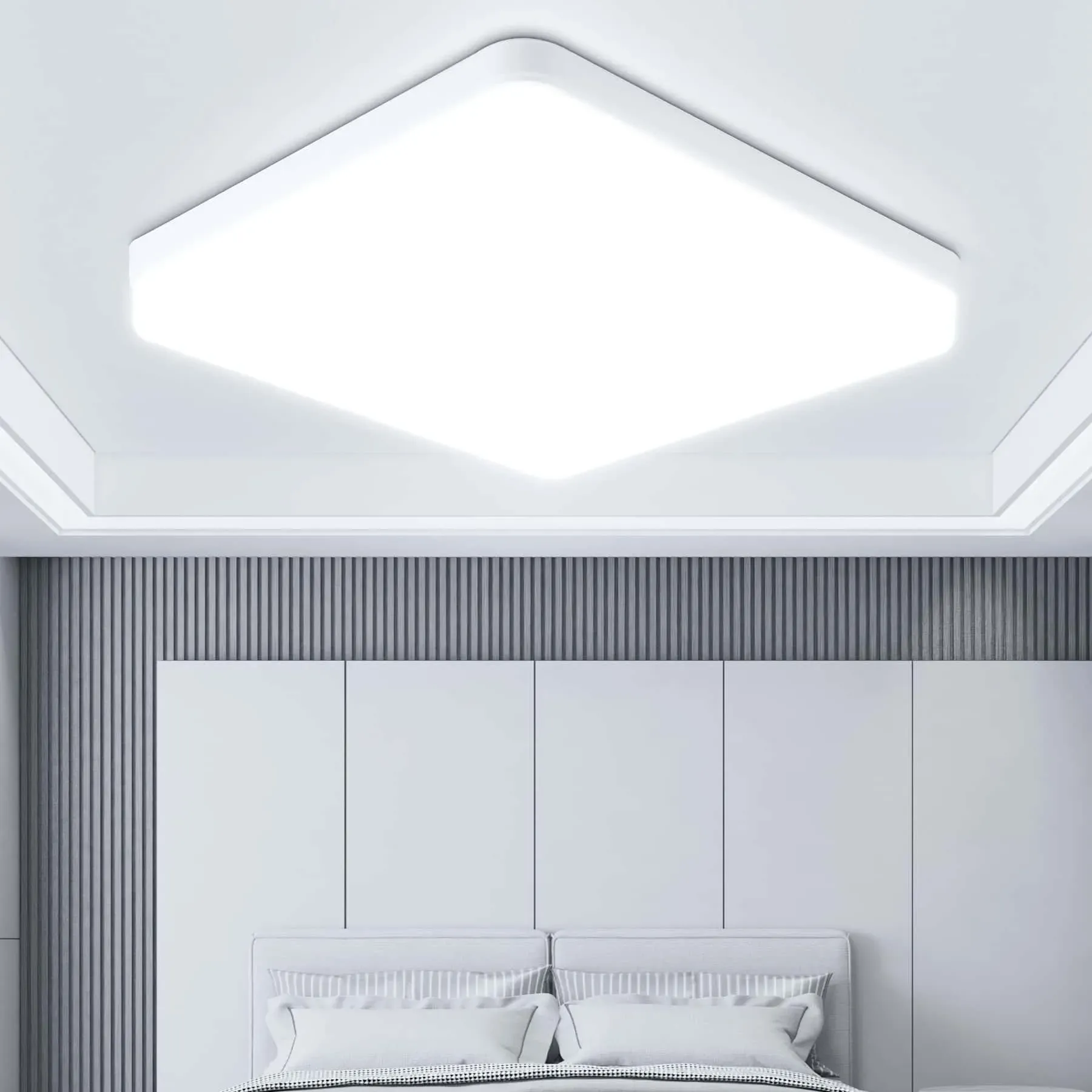 Luminária de Teto LED Quadrada 48W Ultrafino